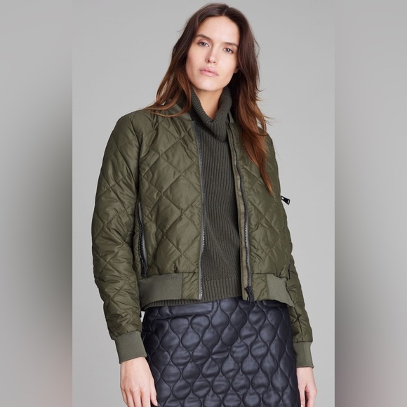 COPY - Alp N Rock metro quilted Bomber jacket sz Small olive green Never Worn - Picture 6 of 12